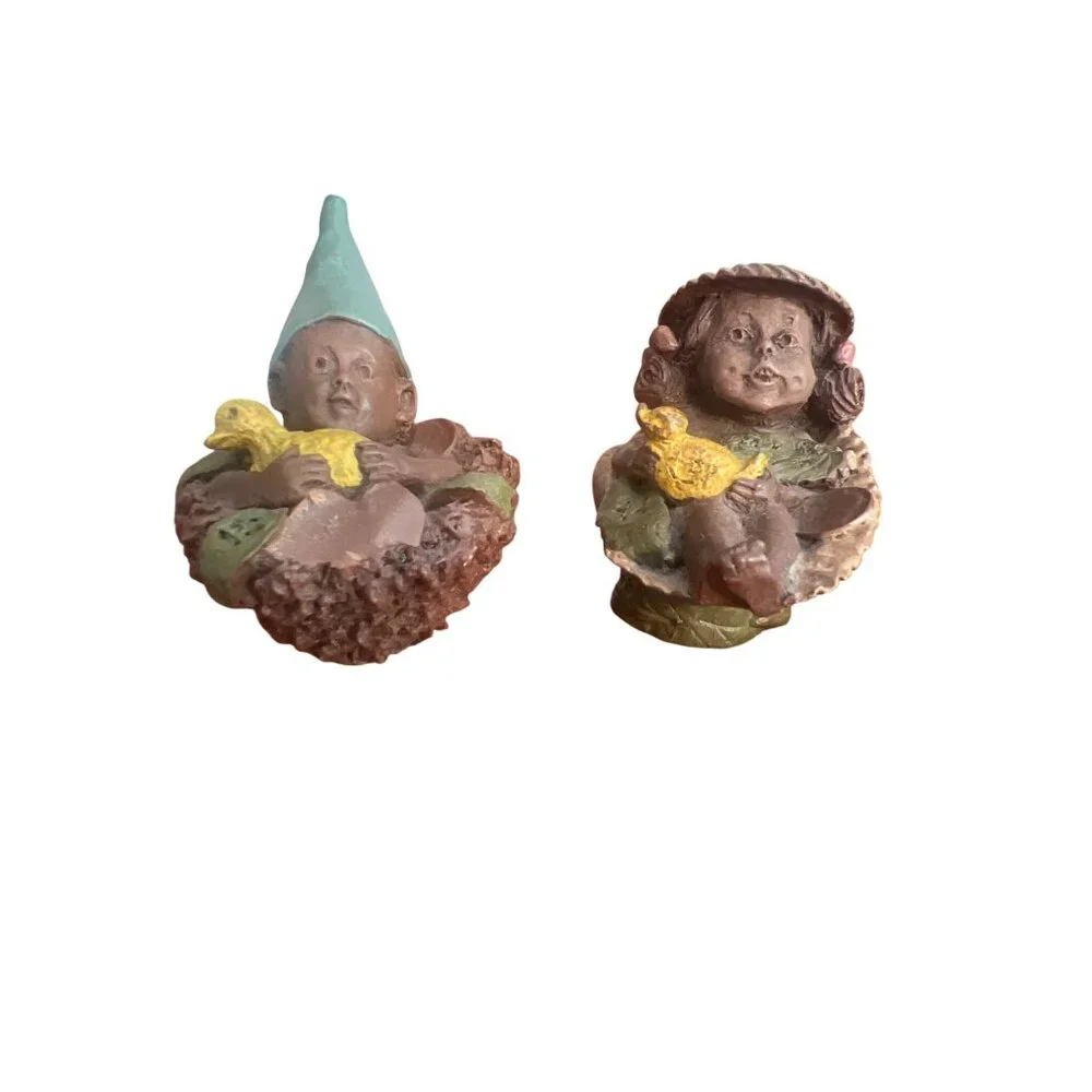 Vintage 2 Tom Clark Mini Figurines Darcy Bubbles Dwarf Family Yellow Duck Estate